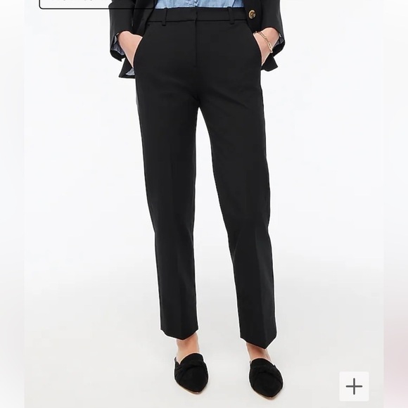 J. Crew Factory Petite Kallie straight leg pant BO900 Black 0P 0 - Picture 1 of 8